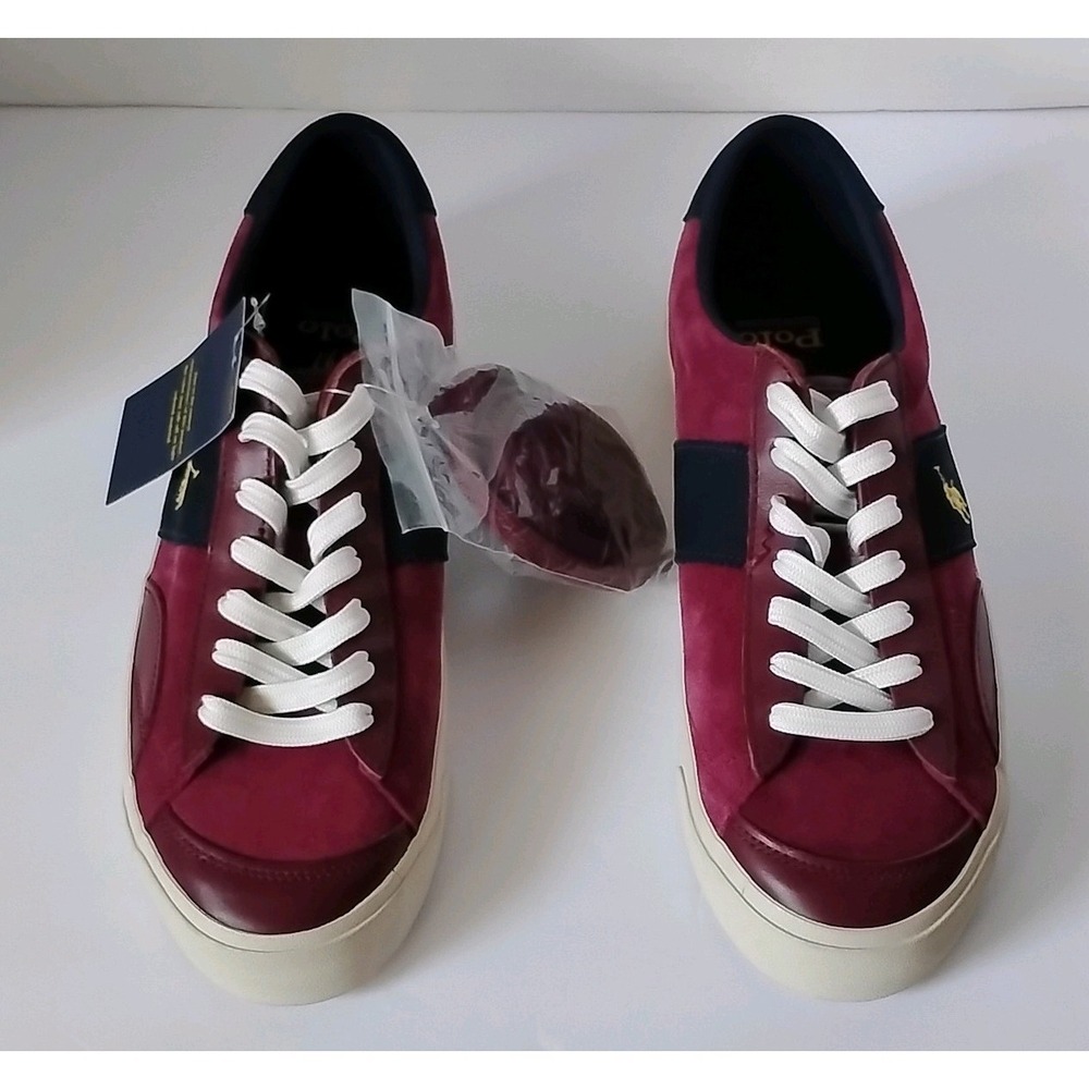 Polo Ralph Lauren Sayer Sport  Men's US 9 Wine Burgundy Sneakers 01087D24